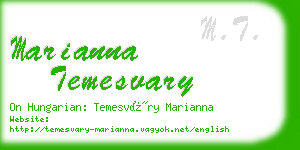 marianna temesvary business card